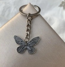Sliver butterfly key rings
