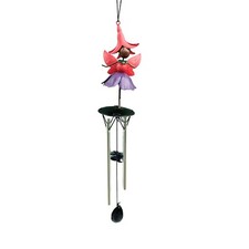 Francesca Fuchsia Purple Hanging Fairy Wind Chime Fountasia Garden Decor