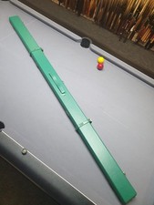 Quality Green Faux Leather 2 x 1-piece Snooker Pool Cue Hard Case NEW