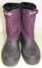 Cotton Traders Ladies Quilted Boots - Plum - Size 8 - Waterproof