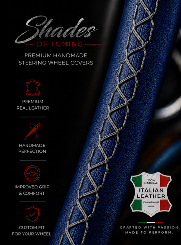 Leather steering wheel cover - leather,