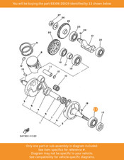 YAMAHA Bearing, 93306-20529