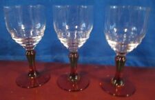 AMBER STEMMED SHERRY GLASSES