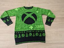 XBOX "Jump In" Christmas Jumper Green/Black Age 10-11 Years Tesco Gamer Boys 