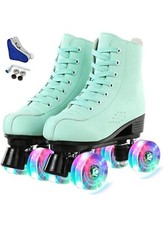 Roller Skates, Double-Row Roller Skates for Unisex, Roller Skates PU Leather
