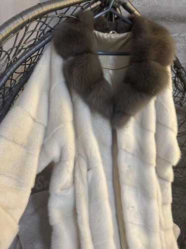 Mink long coat with - , sable