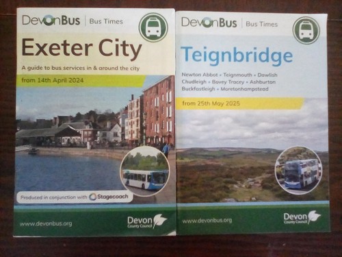 Devon bus timetable books - ,