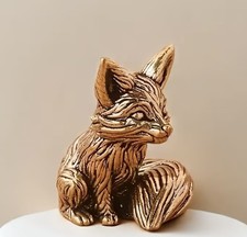 Vintage Brass Fox Figurine
