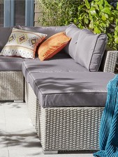 Athens 4-Piece Corner Cushion Set Grey | Replacement Sofa Cushions