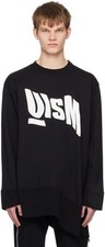 Undercoverism Black Asymmetric Sweatshirt USM Logo NEW LARGE