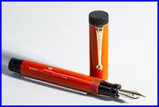 1930S J. PARKER DUOFOLD Junior In Coral / Red With EEF 14K Nib DENMARK
