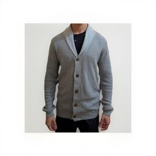 Men's Cardigan Soft Rib Knit