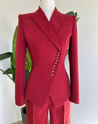Luxury red women suit formal - luxury,