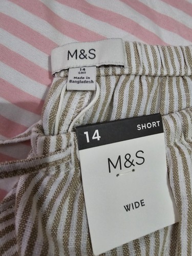Wide linen type trousers - linen,