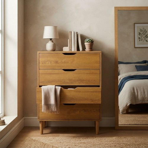 Elegant oak drawer chest - 5,