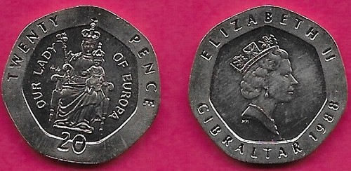 Gibraltar pence 1988pm - 20,