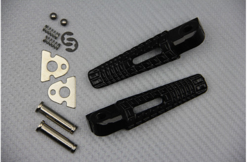 Black pair rear foot rests - foot,