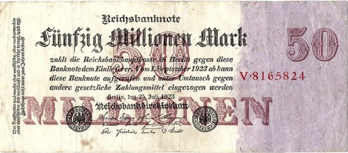 Reichsbanknote million mark - 50,