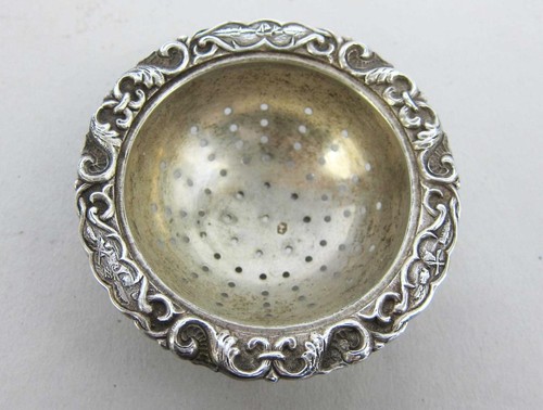 Sterling silver tea strainer - sterling,