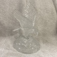 Glass Eagle Figurine Vintage Art Statue Sculpture Paperweight 20 cm High