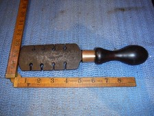 LARGE ANTIQUE SAW SETTING TOOL MARPLES SON HIBERNIA BRAND EBONY HANDLE VINTAGE