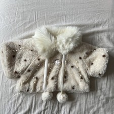 girls faux fur shrug Size