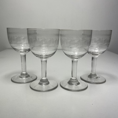 Vintage edwardian etched - 4x,