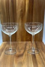 6 X Bespoke Champagne Saucers Martini 200ml Clear Cocktail Glases