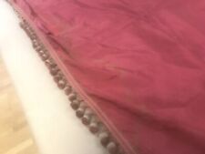 Antique Edwardian Silk Bed Canopy Panels x 3