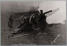 Military Photograph Print Wessex Royal Garrison Artillery Regiment Firing Gun