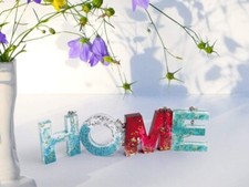 Pink Gold Resin Initial Letter