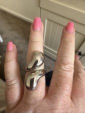 Silver Coloured Costume Ring Used Could Be Scarf Ring