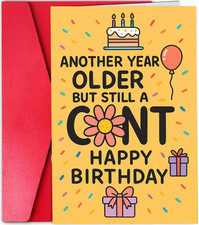 Rude funny birthday card - rude,