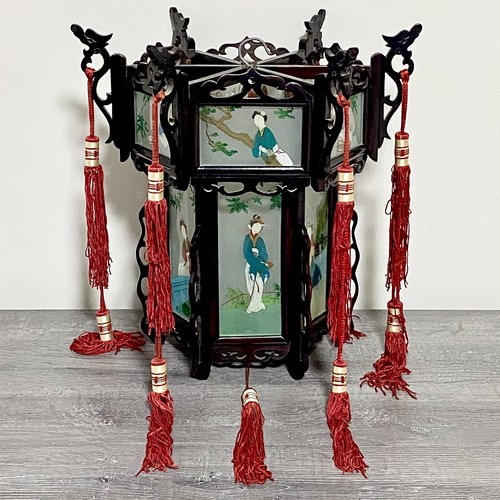 Antique chinese zitan - zitan, carved