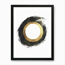 Gold Circle 1 Art Print Framed