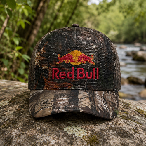 Red bull embroidered camo - bull,