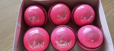 6 Pack Pink Junior Supreme County Cricket Balls