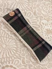 Tweed Headband Ear Warmers Womens Winter Warm Tartan Check S/M Stylish Country