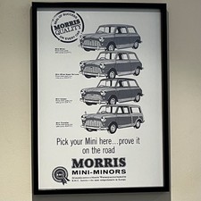 BMC Morris Mini Minor Super Deluxe Cooper Traveller 1960’s Garage WallArt Poster