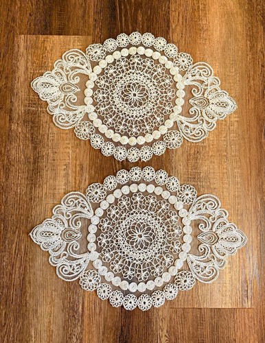 Pack white lace oval - 2,