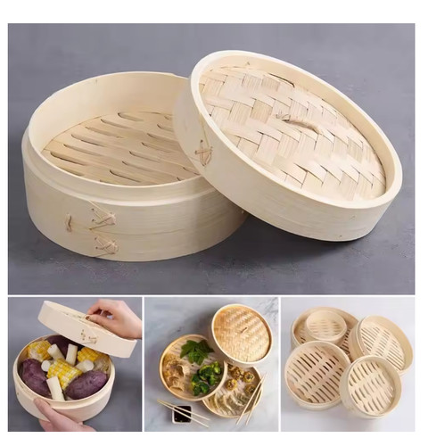 Bamboo steamer cooker - bamboo,