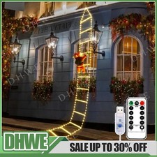 Christmas Climbing Ladder Lights with Santa Claus LED Light Indoor Outdoor Decor
