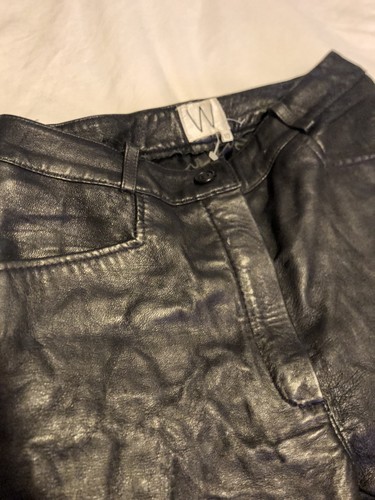 Vintage leather trousers - , black