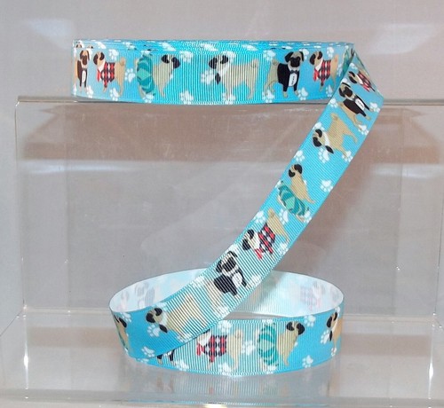 Dog grosgrain ribbon - dog, 22mm