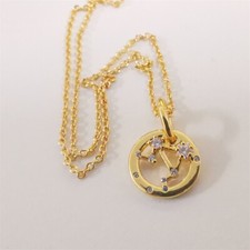 Golden Plated Libra Zodiac Necklace-60cm pandora