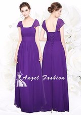 Chiffon scoop neck floor