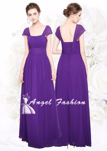 Chiffon scoop neck - , floor