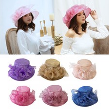 Wide Brim Fascinator Women Sun