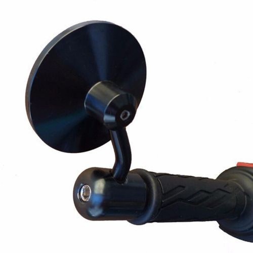 Motorcycle bar end - round, black