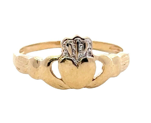9ct yellow gold claddagh irish - gold,